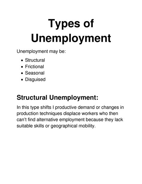 Types Of Unemployment