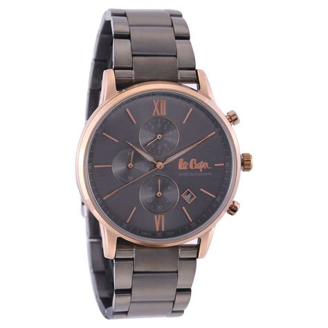 Buy Online Lee Cooper Quartz Analog Grey Dial Metal Strap Watch for Men ...