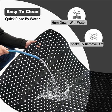 tonchean Rubber Drainage Floor Mat 83x35in Commercial Anti-Fatigue ...