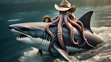 Image result for Alien Riding a Shark