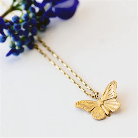 Gold butterfly necklace - Heather Scott Jewellery