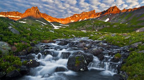 Ice Lake Basin at dawn, San Juan Mountains, Colorado - Desktop Wallpaper