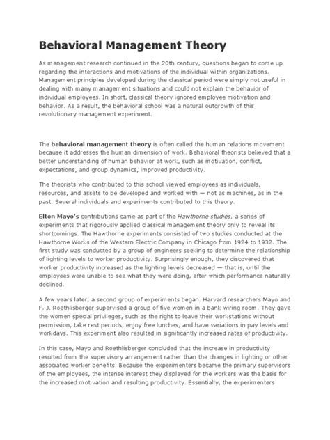 Image result for Behavioral Management Perspective