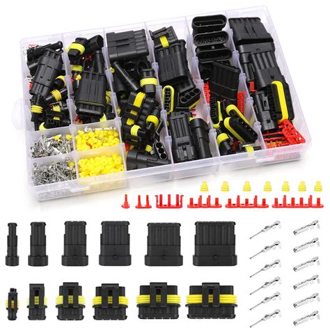 Buy 708PCS Car Electrical Connector, 1.5mm Series Terminals 12v Waterproof Wire Connectors, 1/2 ...