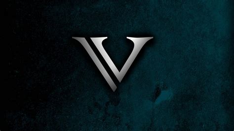 V Name Logo Wallpaper For Laptop