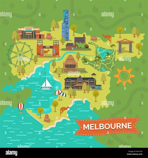 Melbourne,Australia map Stock Vector Image & Art - Alamy