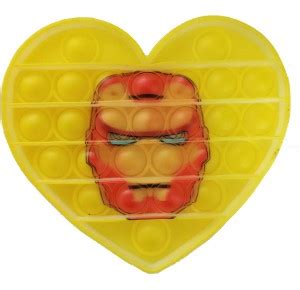 Kiditos Push Bubble Pop It Fidget Toy (Heart Shape), Yellow/White Price ...