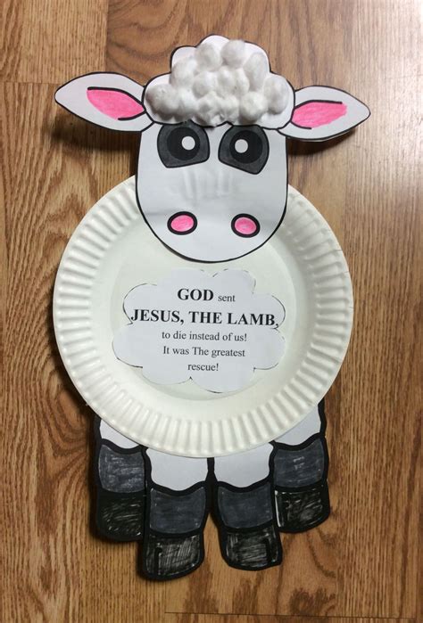 Passover Children's Church Craft: Paper Plate Sheep