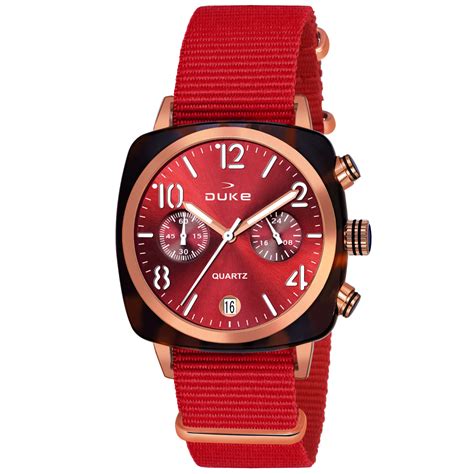 Duke Stylish Square Dial Nylon Strap Chronograph Wrist Watch For Women