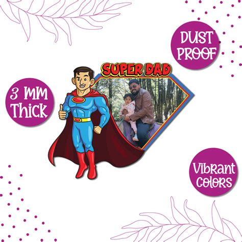 Super Dad Personalized Fridge Magnet – Bhai Please India