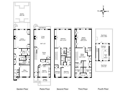 Townhouse Floor Plan Design Your Own 4 1/2 Story Townhouse Plan E2157