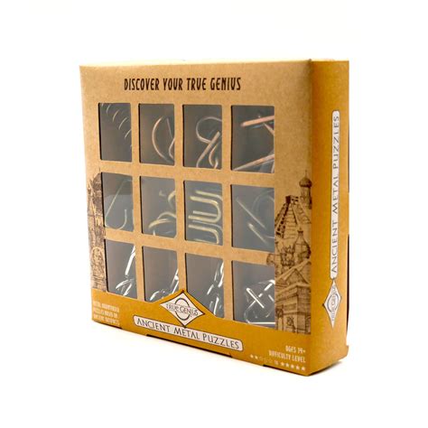 Project Genius- 12pc Ancient Metal Assortment, Metal Puzzle, Assembly ...