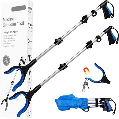 Buy 2-Pack 43 Inch Grabber Tool, Extra Long Grabbers for Elderly Grab ...