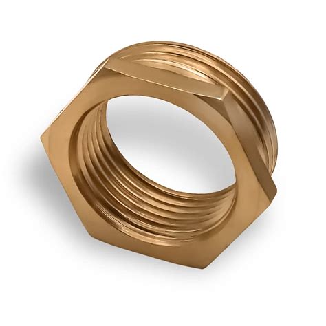 Metalandbrassco Brass Bushing 1" Male x 3/4" Female Threaded Brass ...