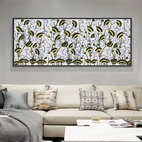 Lotus Pond Pichwai Painting Wall Decor Kamal Talai Handmade Floral Des ...