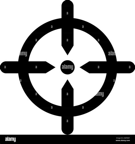 Minimalistic black target crosshair icon for precision focused design ...