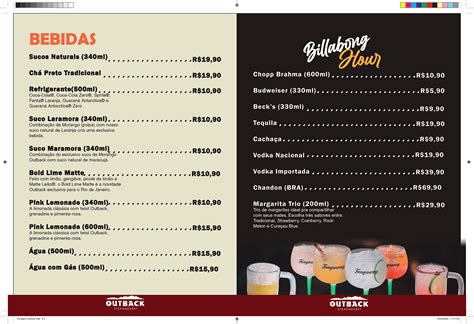 Cardápio Outback on Behance