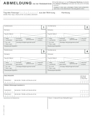 Abmeldeformular - Fill and Sign Printable Template Online