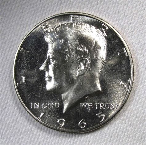 1965 Silver Kennedy Half Dollar Semi-PL GEM UNC Coin AS489 - Decatur ...