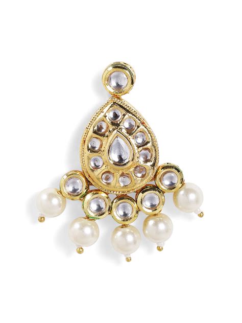 Drop Style Kundan Gold Plated Pearls Drop Earrings – Priyaasi