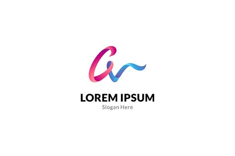 Premium Vector | Cv logo letters c and v with simple design concept in red and blue gradient colors