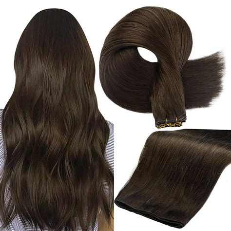 Amazon.com : Full Shine Sew In Hair Extensions Real Human Hair Genius ...
