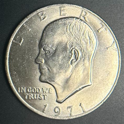 RARE 1971 Liberty Eisenhower | One Dollar Coin | NO MINT MARK | Silver ...