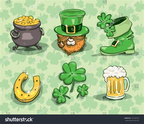 St Patricks Day Symbols Vector Set Stock Vector (Royalty Free) 101427223