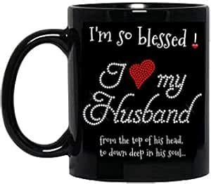Buy blinkNshop I Love My Husband Ceramic Coffee Mug, 325 ml Online at ...