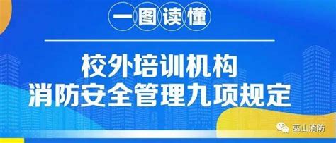 一图读懂｜校外培训机构消防安全管理九项规定_培训_机构_规定