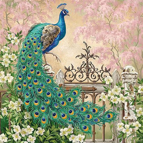 Decoupage Paper Napkins | Peacock in Royal Garden