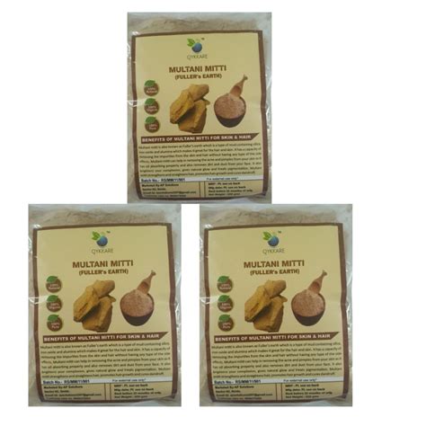 QYKKARE Pure and Natural Multani Mitti Powder For Face Pack, Fullers ...