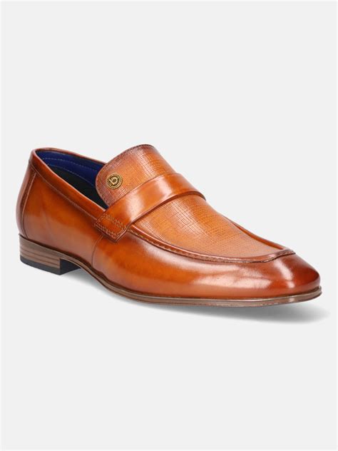 Matina Yellow Leather Loafers – bugatti Shoes India