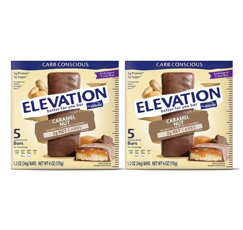 Amazon.com : Millville Elevation Protein Bars Snack Endulgent Treat 1 ...
