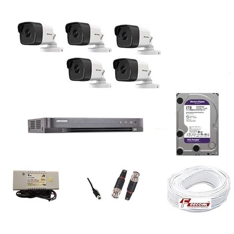 Buy HIKVISION 4K Full HD 5MP CCTV Combo with 5 Bullet Cameras, 8CH DVR ...