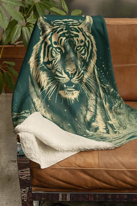 San Marcos Style Mexican Blanket/cobija. 60 X 80 INCHES/ Vintage Tiger ...