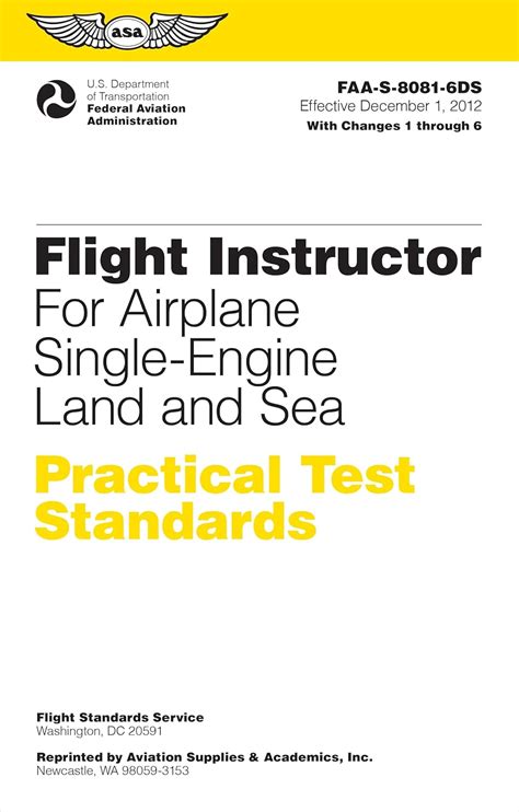 Buy Flight Instructor Practical Test Standards for Airplane Single ...