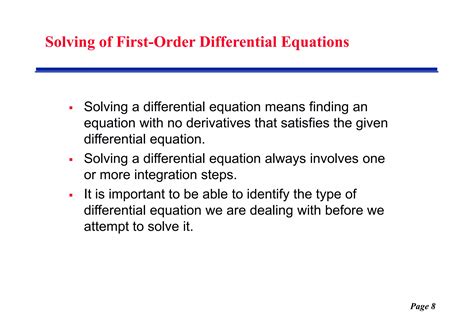 Image result for Solve First Order Differential Equations