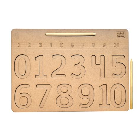 Number 0 to 10 Wooden Tracing Board 3+ Years – Mini Leaves