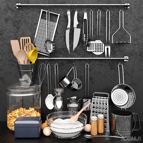 现代厨房器具餐具-3D模型-模匠网,3D模型下载,免费模型下载,国外模型下载