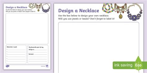 Design a Necklace Activity (teacher made) - Twinkl