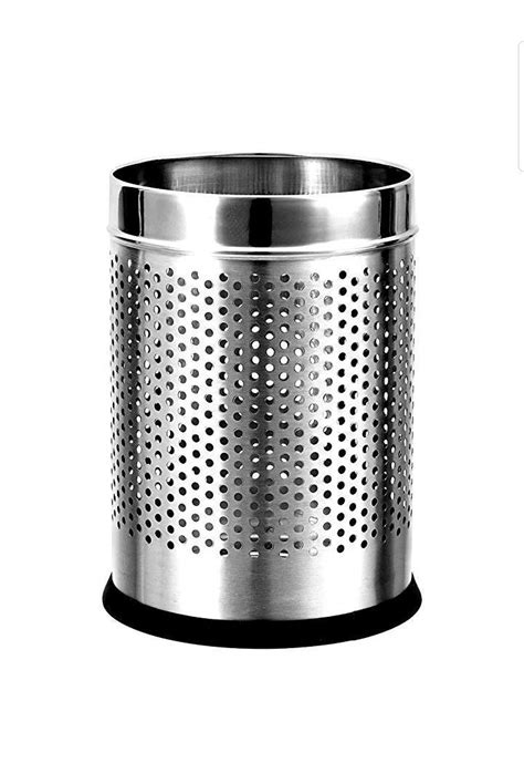 OPR Stainless Steel Open Perforated Dustbin Without Lid| Garbage Bin ...