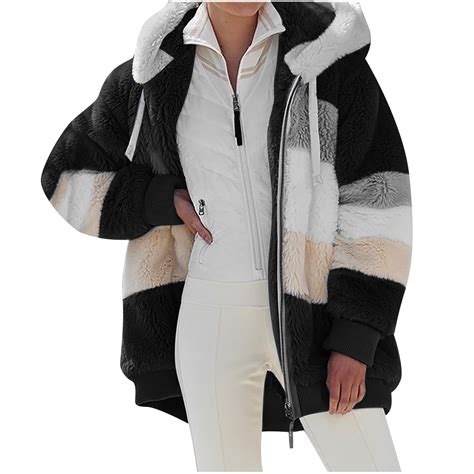 Plus Size Winter Coats for Women, Fashion Womens Warm Faux Coat Jacket ...
