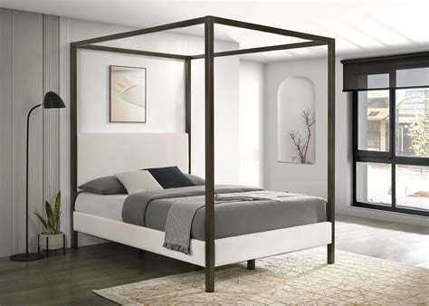 Monroe Modern Black Canopy Bed - KFROOMS | Coaster furniture | 300834Q