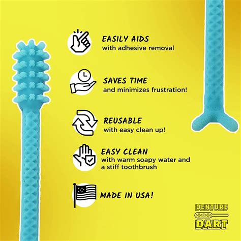 Denture Dart V2 Hard Plastic Denture Gel Adhesive Remover - Oral ...