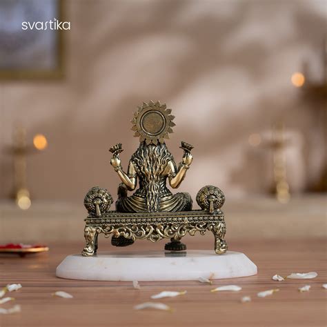 Brass Laxmi Ganesh Saraswati Murti Set (4 Inch)