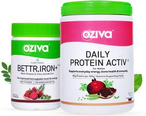 OZiva Bettr.Iron + Daily Protein Activ for Women for Improved ...