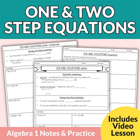Algebra Worksheets Solving Equations Equation Worksheets