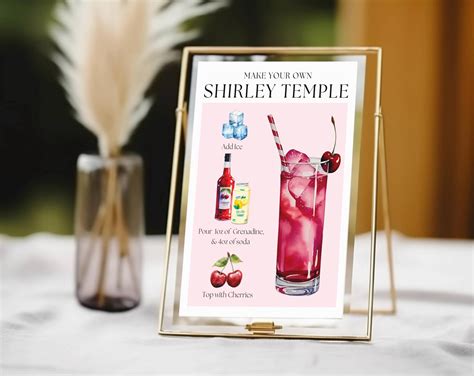 Shirley Temple Bar Sign, Shirley Temple Cherry Mocktail Signature Drink ...