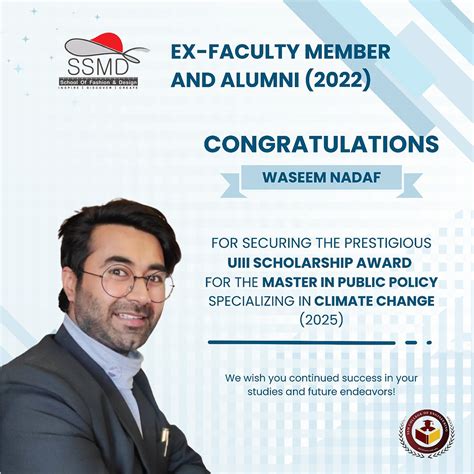 Congratulations Waseem for securing UIII scholarship award